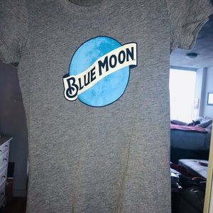 WOMEN'S BLUE MOON BEER Graphic Vintage T-SHIRT